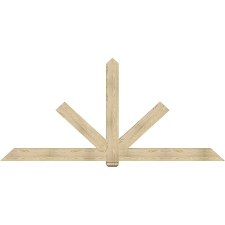 Ekena Millwork Kennewick Rough Sawn Timber Gable Bracket, Douglas Fir, 108"W x 49"H x 4"D x 6"F, 11/12 Pitch GBW108X49X0406KEN00RDF